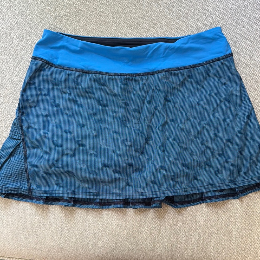 Lululemon Athletica Blue Skater Mini Skirt for Athletic Activities
